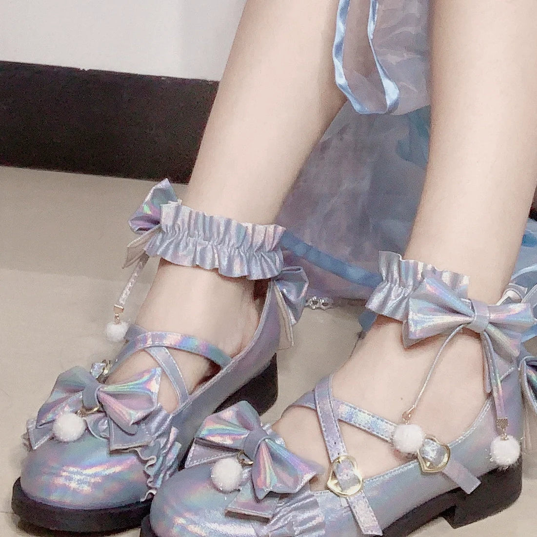 Fairy Godmothe - Preppy Style Flat Shoes Mid Heel Round Toe Lolita Shoes