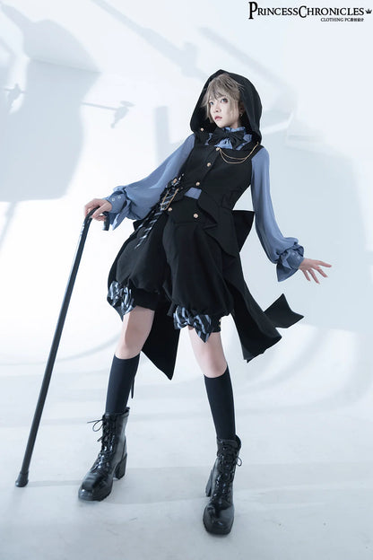 Princess Chronicles - Narrative Rule - Ouji Lolita Shorts Set, Long Vest
