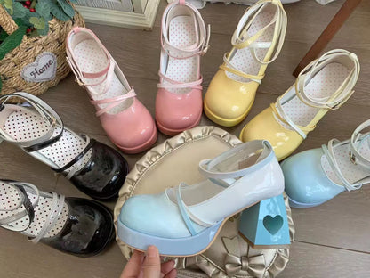 A Can of Cocoa - Heart Function - Sweet Lolita Shoes Gradient Color High Heels