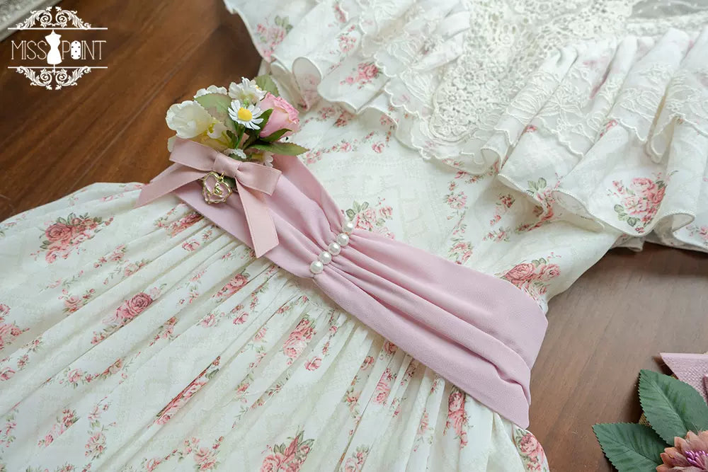 Miss Point - Woody Rose - Lolita Headband Flower Brooch