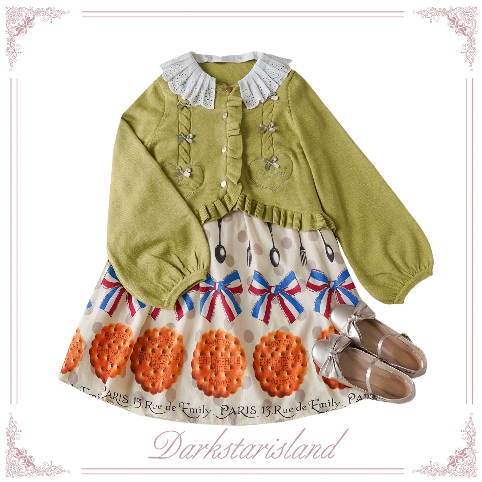 Dark Star Island - Sugar Frost - Sweet Lolita Cardigan Knit Embroidered Sweater