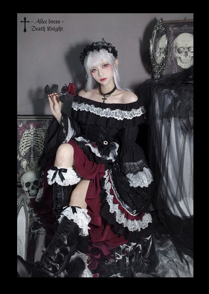 Alice in Wonderland - Undead Rider - Gothic Lolita OP Dress Winter Princess Sleeve Dress