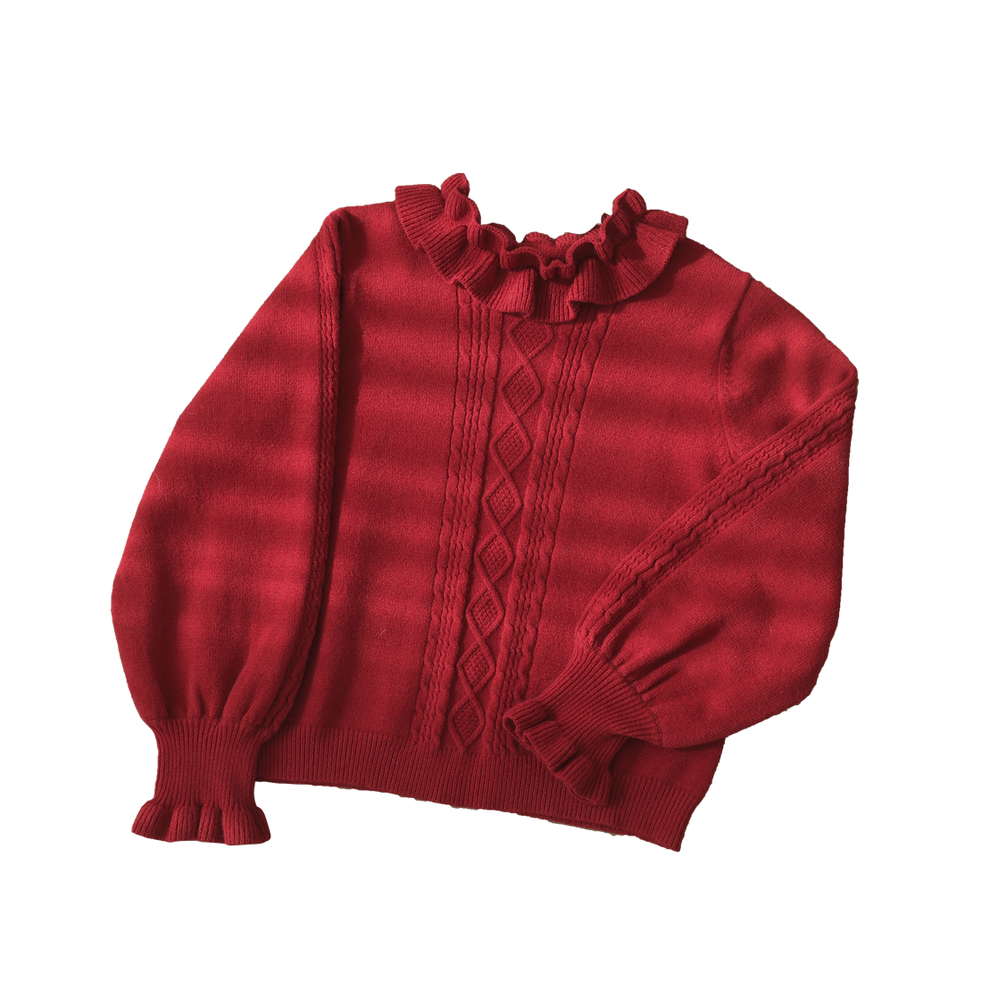 EESSILY - Green Fairy Tale - Classic Lolita Sweater Round Collar Winter Lolita Innerwear