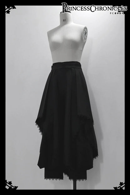 Princess Chronicles - Sorcerer's law - Retro Gothic Lolita Coat Black Ninth Pants