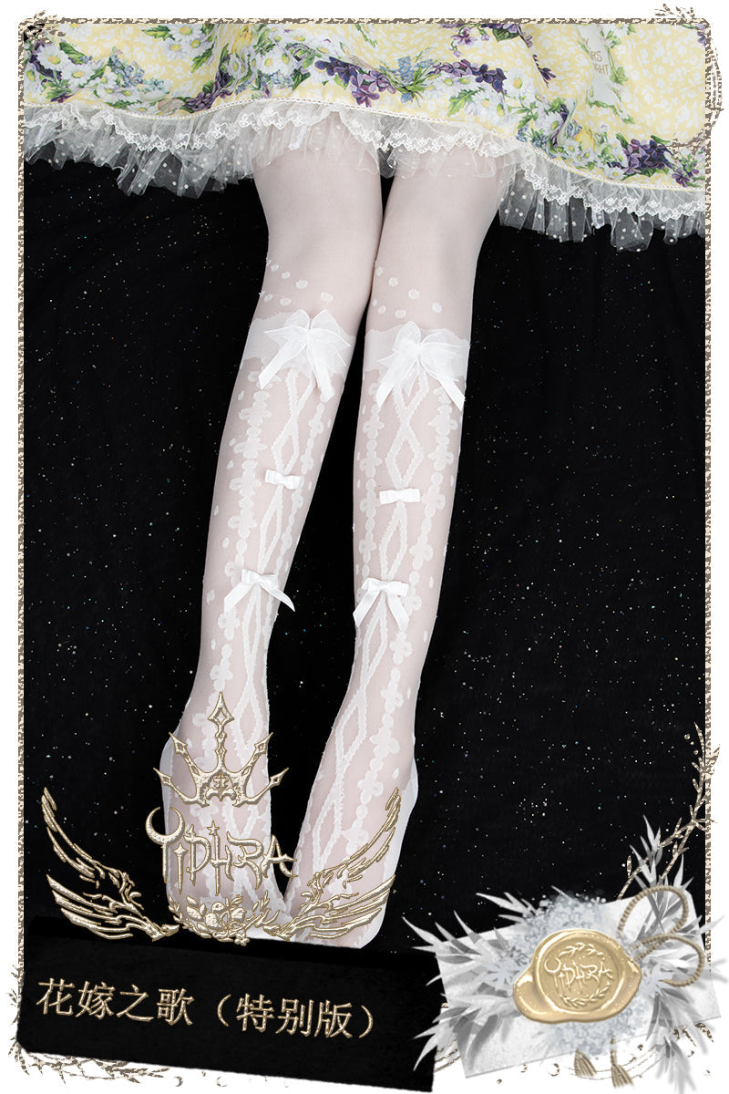 Yidhra - Sweet Lolita Black and White Summer Pantyhose