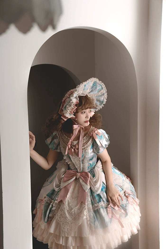 Alice Girl - Angel Heart - Sweet Lolita OP Dress, Tiered Ruffles