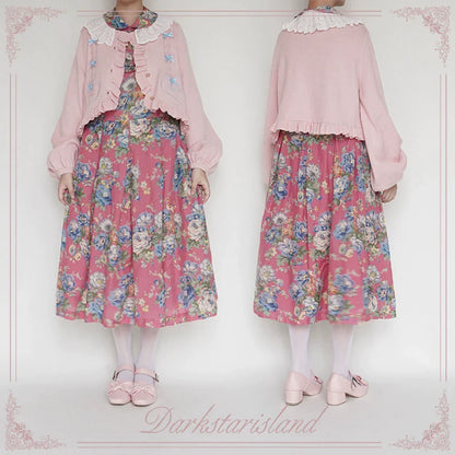 Dark Star Island - Sugar Frost - Sweet Lolita Cardigan Knit Embroidered Sweater