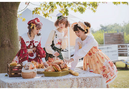 Chemical Romance - Freshly Baked Bread - Sweet Lolita OP Dress Long Sleeve Dress