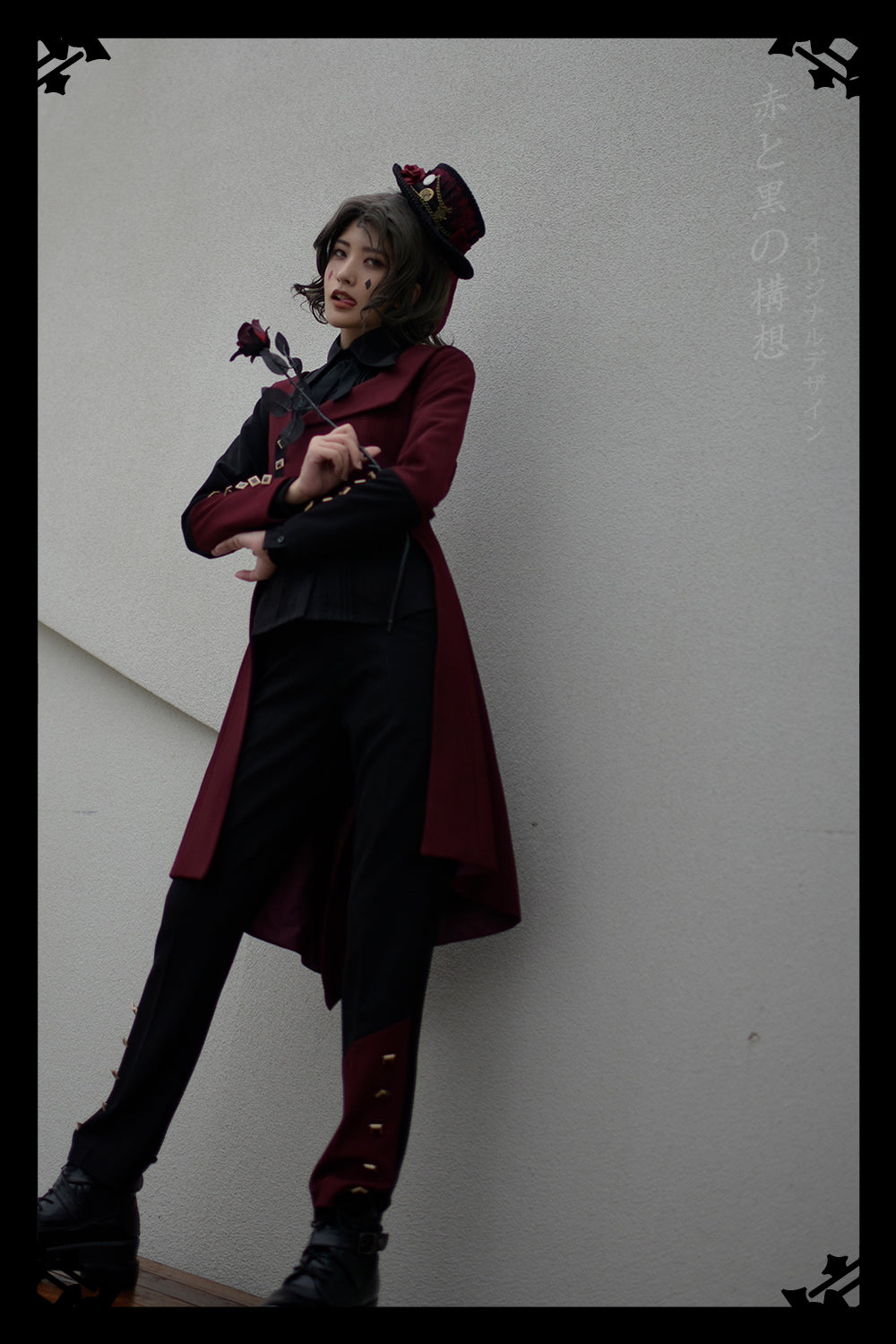 Princess Chronicles - Red and Black - Retro Ouji Lolita Handsome Black Pants