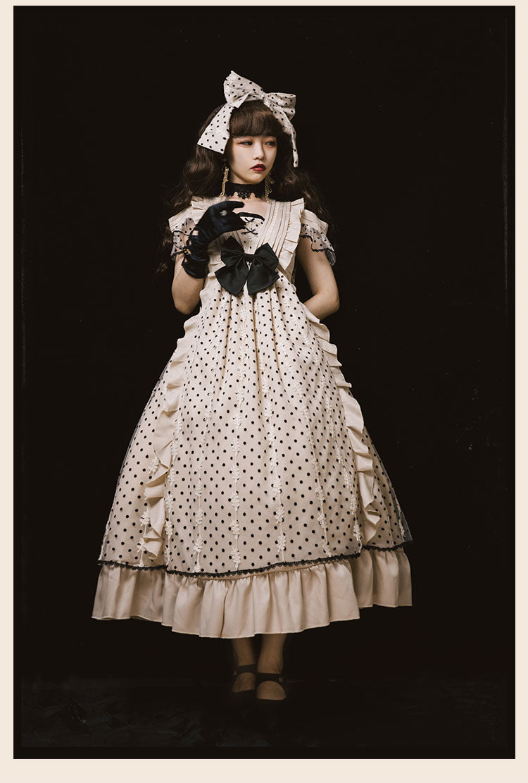 Cat-Romance - Coconut Milk Boo Boo - Elegant Lolita Polka Dot OP