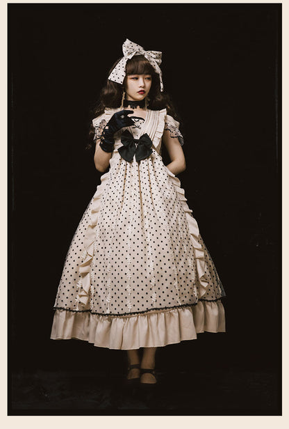 Cat-Romance - Coconut Milk Boo Boo - Elegant Lolita Polka Dot OP