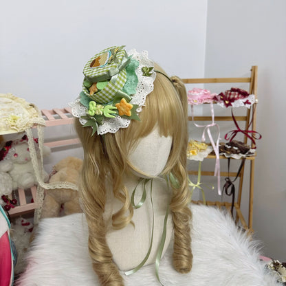 Chestnut Lolita - Sweet Lolita Candy Box Hat Handmade Lolita Top Hat