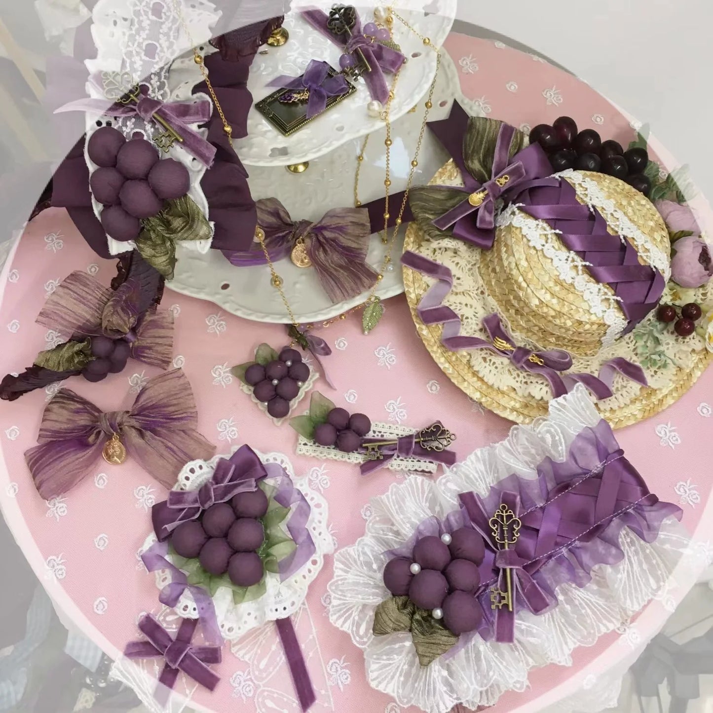 Chestnut Lolita - Louvre Vineyard Accessory Hairband Retro Lolita KC