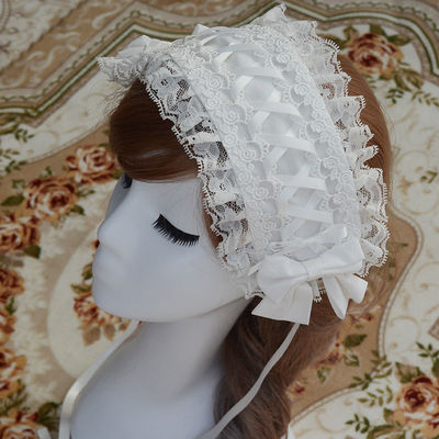 ZhiJinYuan - Sweet Lolita Lace Bow Hairband Multicolors