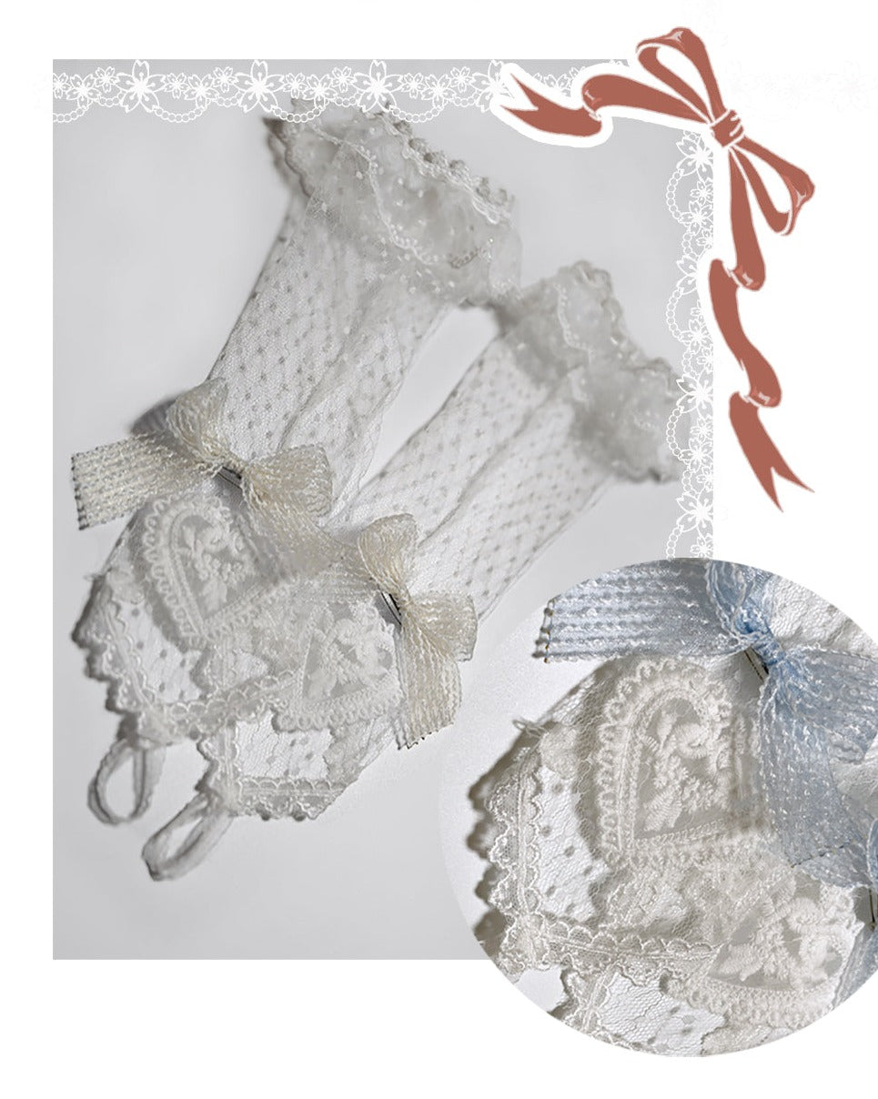 Red Maria - Jellyfish Sakura - Elegant Blue White Handmade Accessories