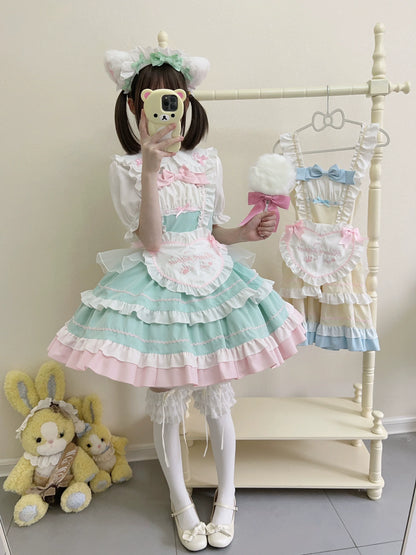 Sugar Girl - Cat Ear Tale - Sweet Lolita Jumper Dress Suspender Dress