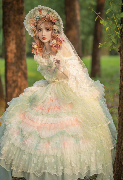Cat Fairy - The Floating Fireflies and Dreams - Gorgeous Wedding Lolita Tea Party Dress