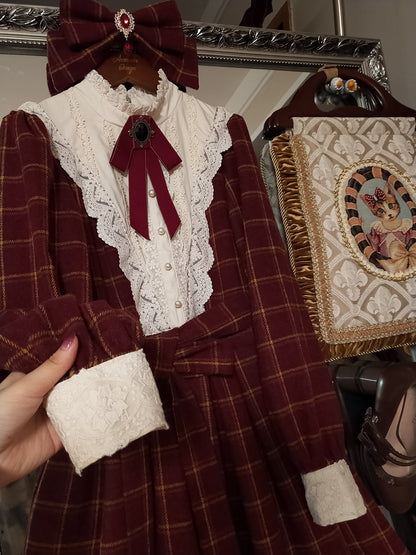 Miss Point - Rose Silhouette 3.0 - Plaid Vintage Classic Lolita OP