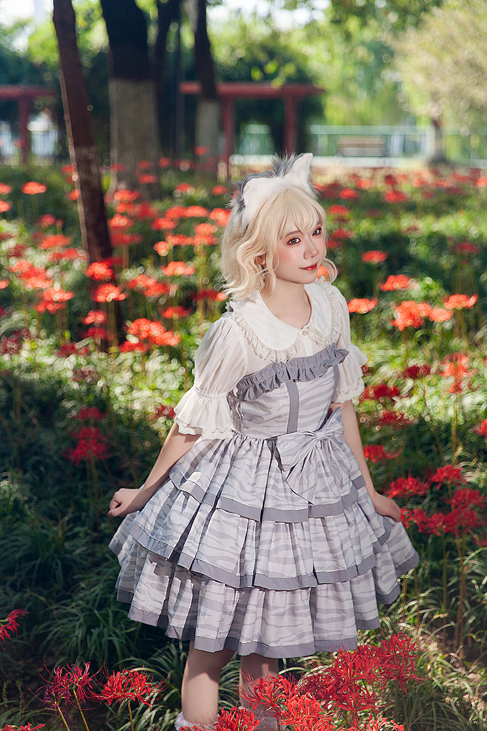 Infanta - Cloth Cat - Kawaii Lolita JSK Multi-Color Tiered Ruffles Dress