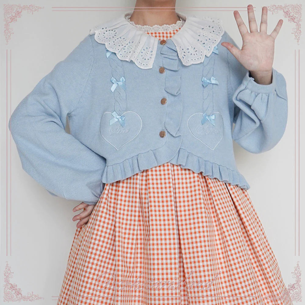 Dark Star Island - Sugar Frost - Sweet Lolita Cardigan Knit Embroidered Sweater