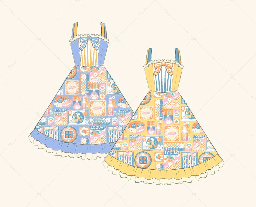 Miss Point - Daisy Lemon - Daily Lolita Lemon Print JSK Customized