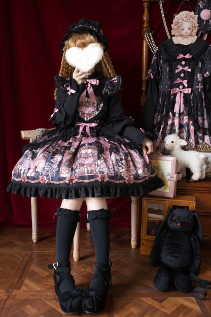 Uncle's Workshop - Missing Lamb Case - Gothic Lolita Dress Set with Sheep Prints