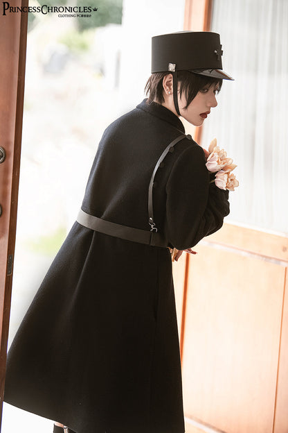 Princess Chronicles - Ouji Lolita Winter Black Long Coat