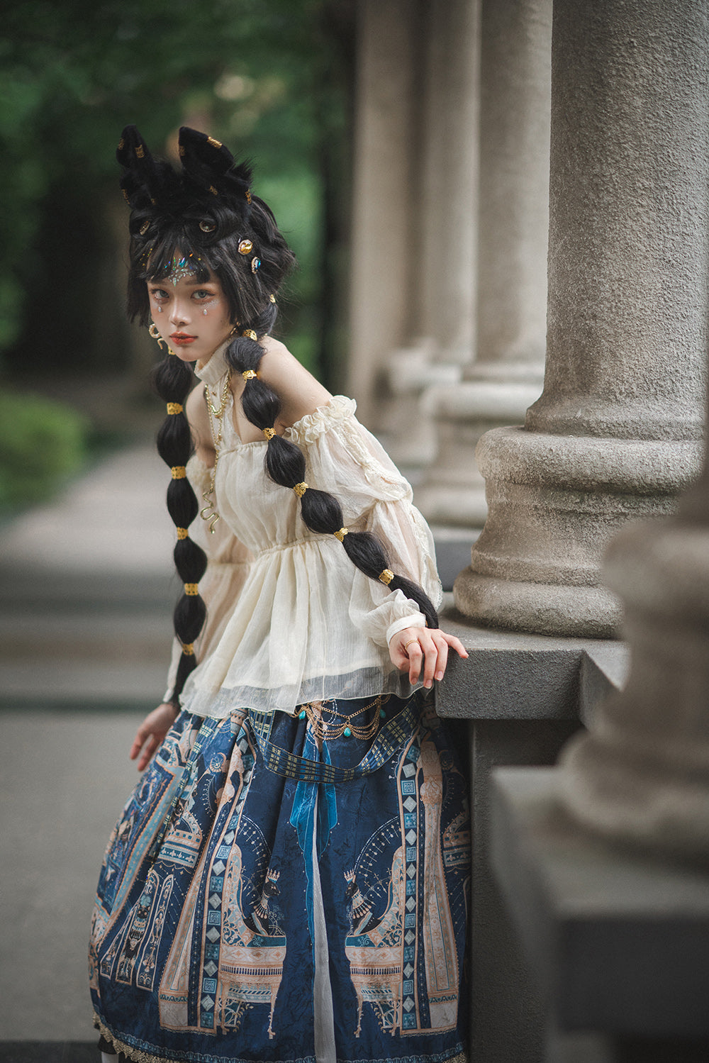 Miss Point - Dusk Bester - Egyptian Lolita Halter Attached Sleeve Blouse