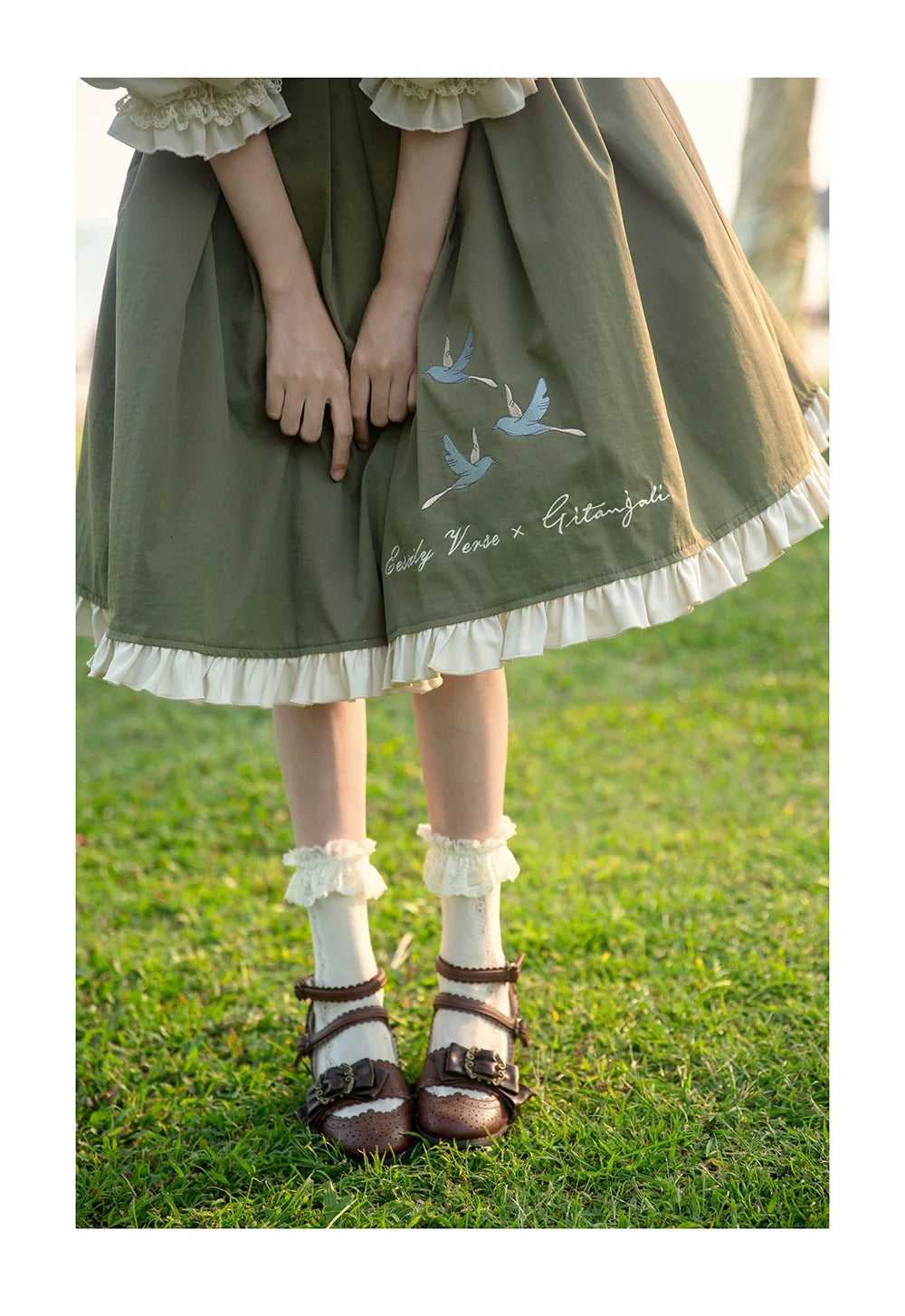 EESSILY - Flying Bird - Plus Size Elegant Lolita JSK Dress With Bird Embroidery