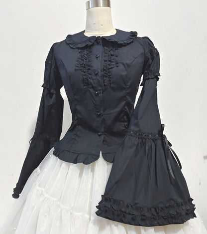 Sweet Angel - Daily Lolita Splicing Sleeve Shirt