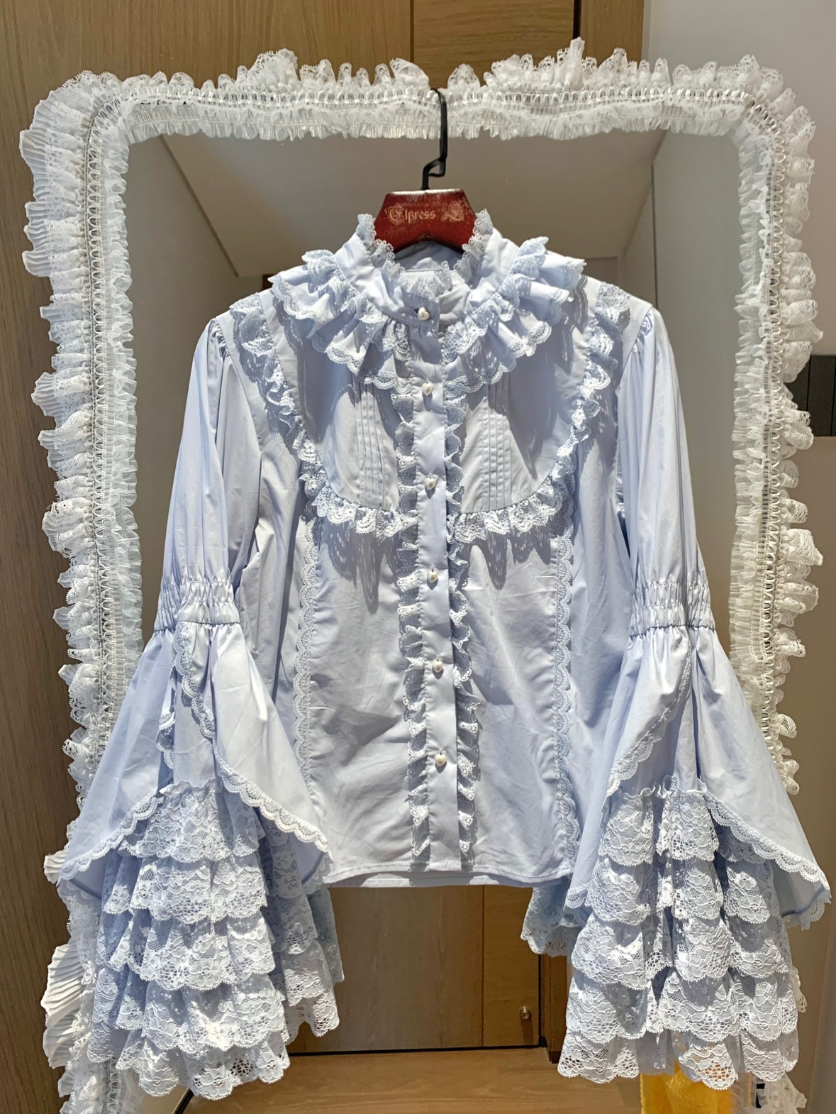 Plum Tree - Liliya's Secrets - Cotton Lolita Shirt Princess Sleeve Gorgeous Lolita Blouse