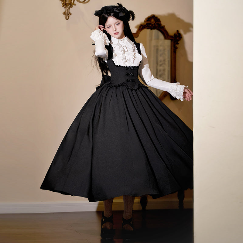 With PUJI - Silent Whisper - Classic Lolita Bust-supporting Long Dress, Shirt