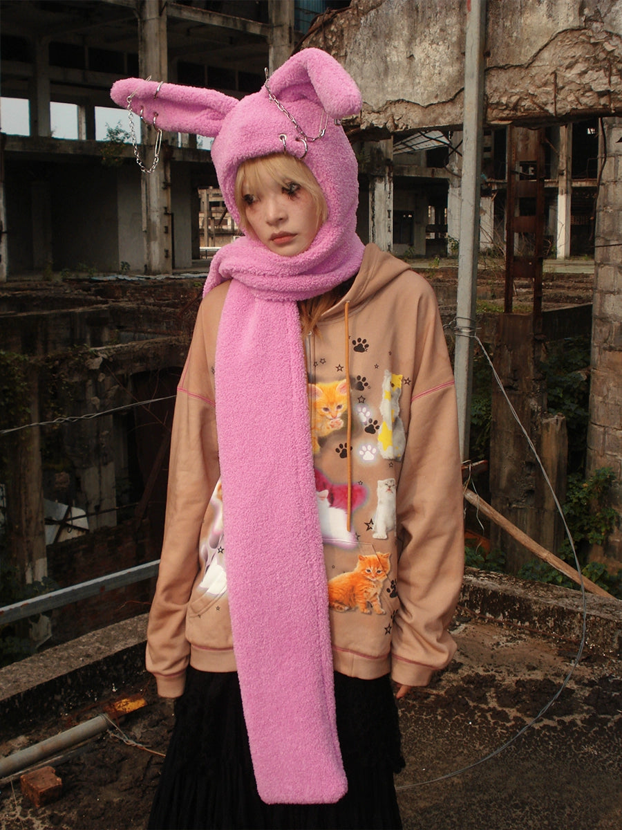 Rebellious Rabbit Scarf Hat【s0000004222】