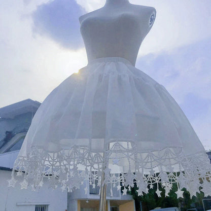 Sugar Girl - Adjustable Lolita Fishbone Violent Petticoat With Star Hem