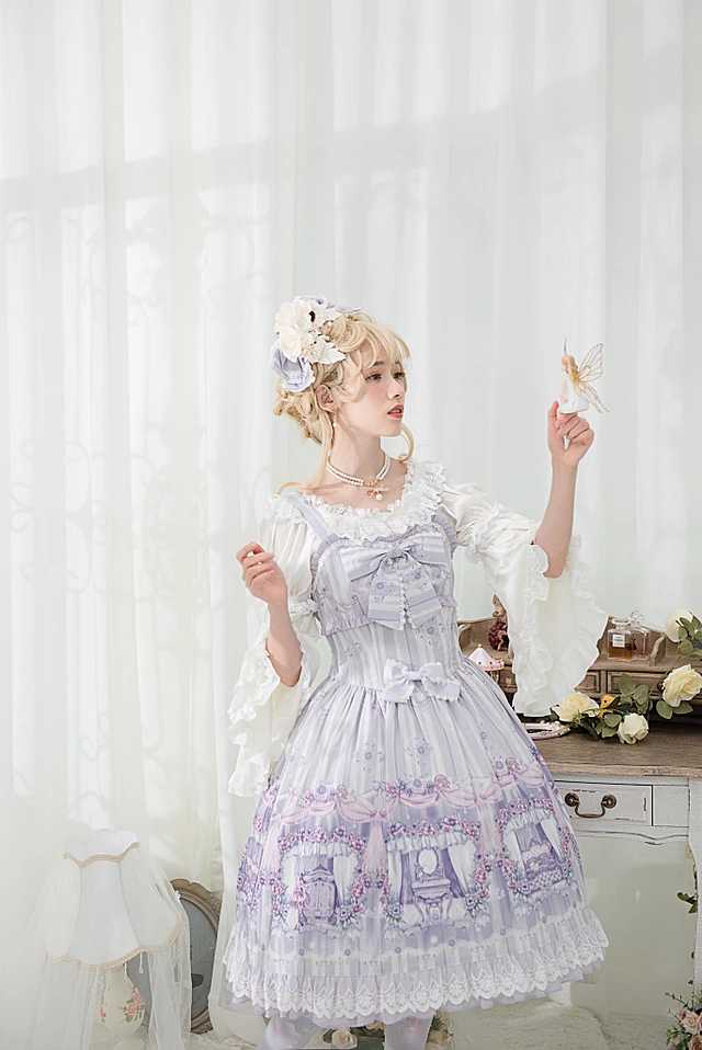 Rose of Sharon - Pearl Chain Lace Bow Lolita Kawaii Necklace