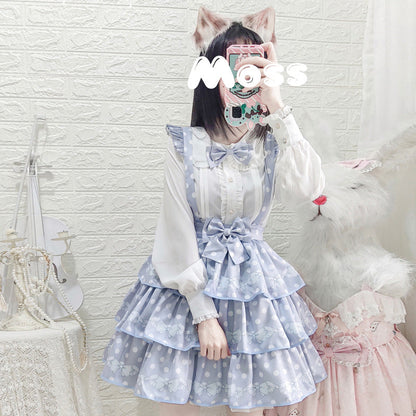 Eieyomi - Little Hetty - Sweet Daily Polka Dot Straps Lolita Skirt