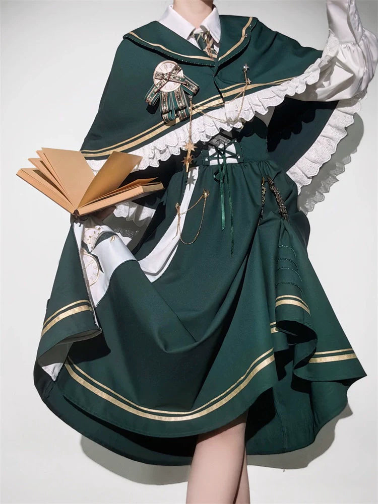 Letters from Unknown Star - Time Traveler - Winter Lolita Strap Skirt Long Sleeve Shirt