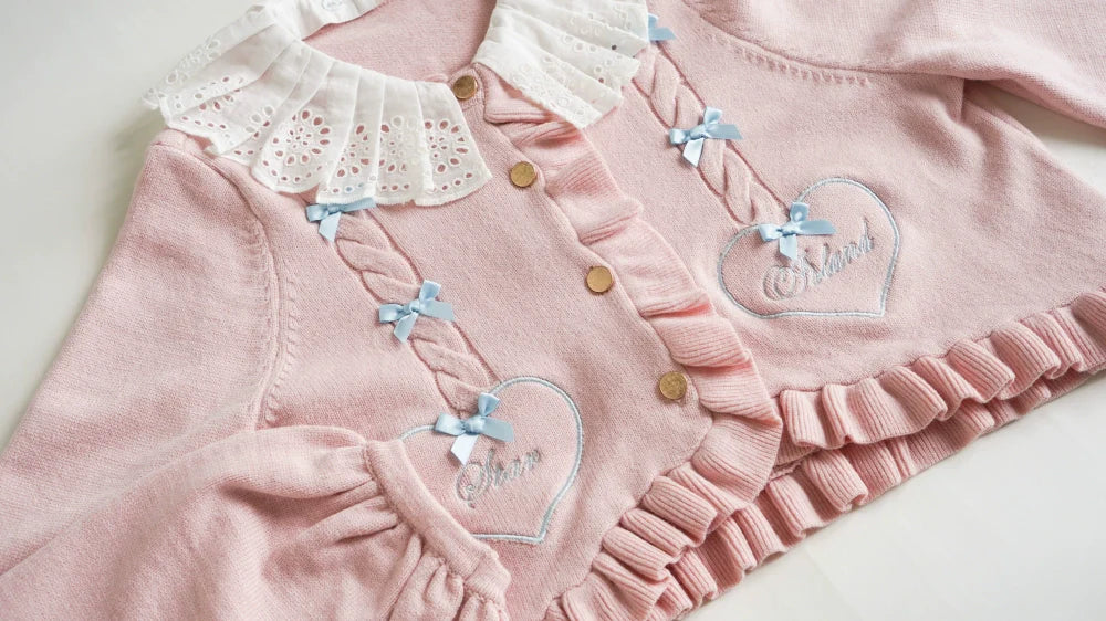 Dark Star Island - Sugar Frost - Sweet Lolita Cardigan Knit Embroidered Sweater