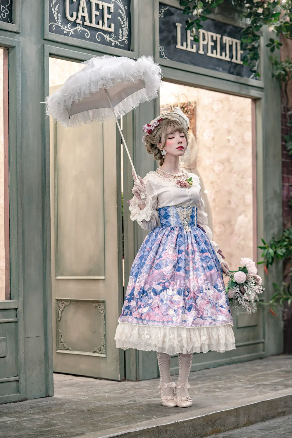 Miss Point - Elizabeth Meow - Classic Lolita Blouse Lotus Root Sleeve Lolita Shirt