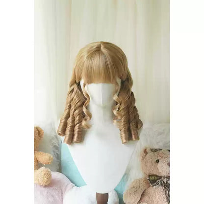 Imperial Tea - Retro Lolita Wig Short Roman Curl Hairpiece