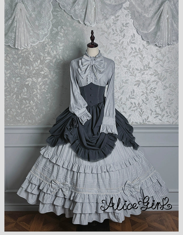 Alice Girl - Duke of Victoria - Classic Lolita Striped Blouse