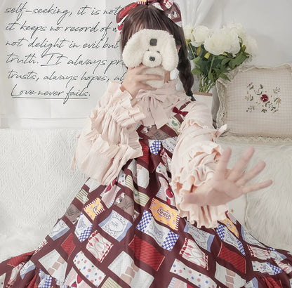 MIST - First Snow - Sweet Lolita Sweater Winter Puff Sleeve Knitting Innerwear