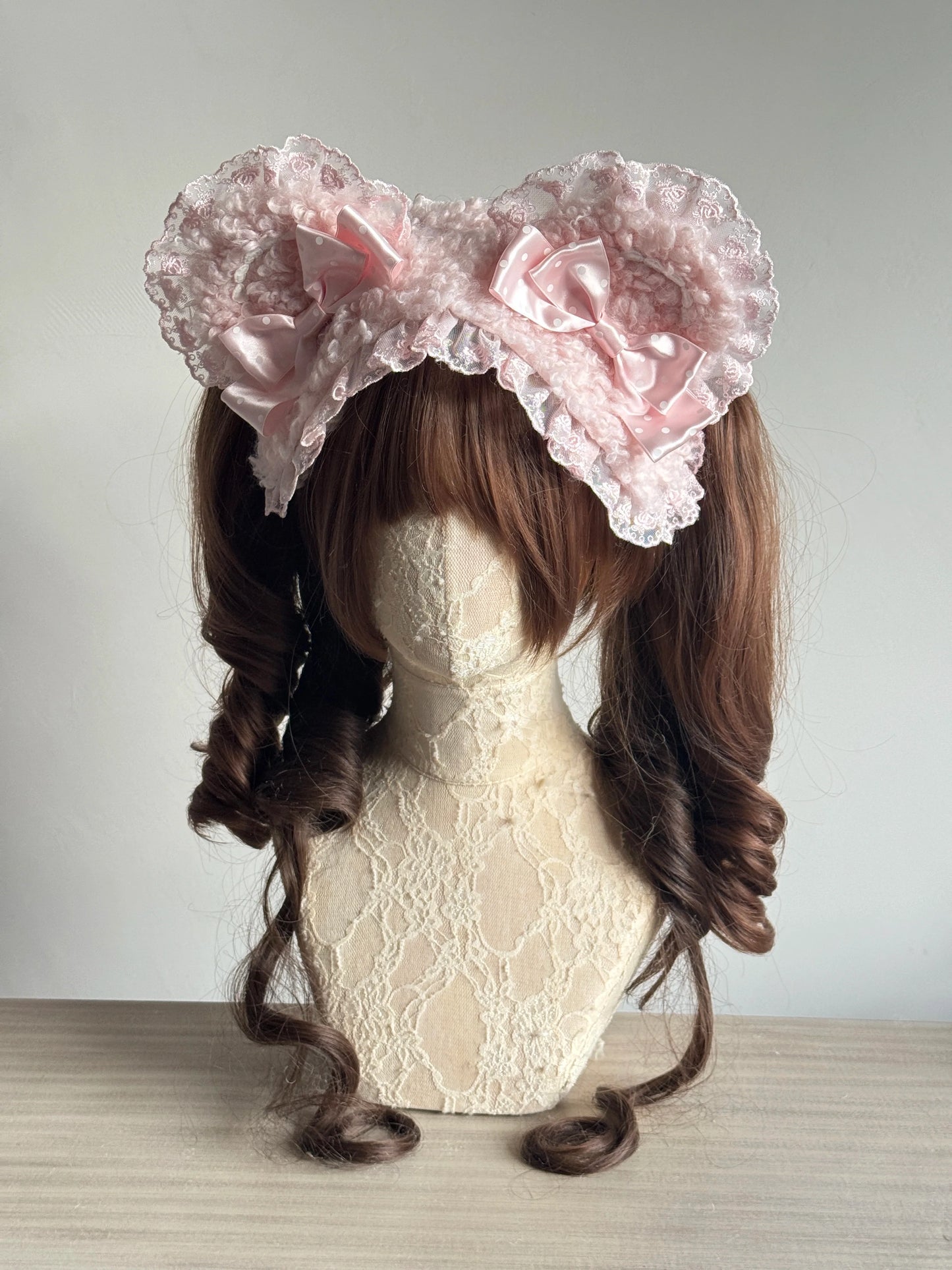 MAID - Sweet Lolita Handmade Lace Headband, Bear Ear Design