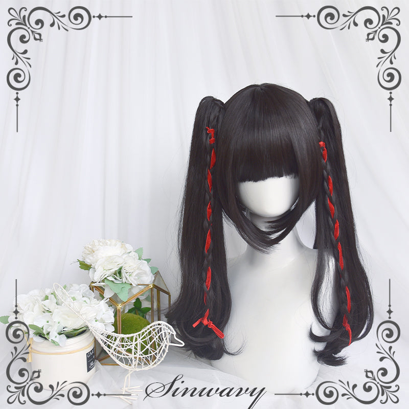 Sinwavy - Pandora's Box - Lolita Short Wig with Cute Double Ponytails
