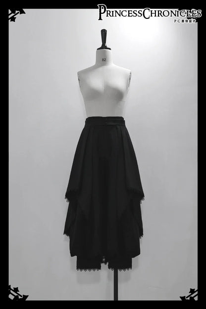 Princess Chronicles - Sorcerer's law - Retro Gothic Lolita Coat Black Ninth Pants