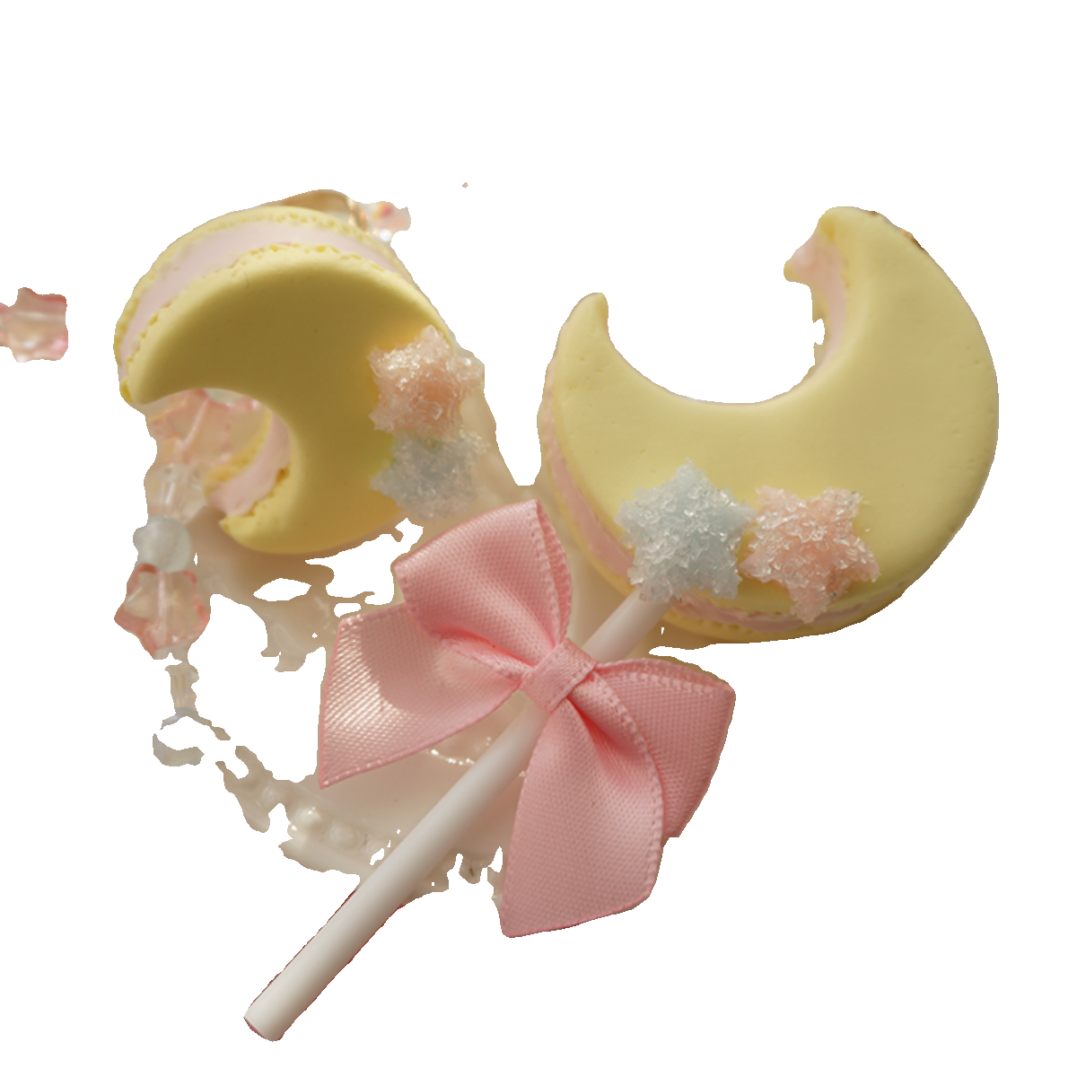 Cat Tea Party - Kwaii Lolita Accessories Moon Lollipop Clay Necklace Ring