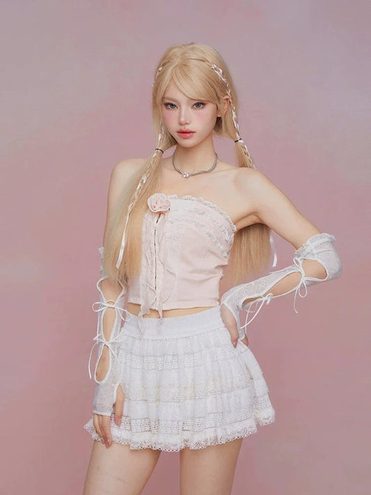 Retro tube top【s0000008926】