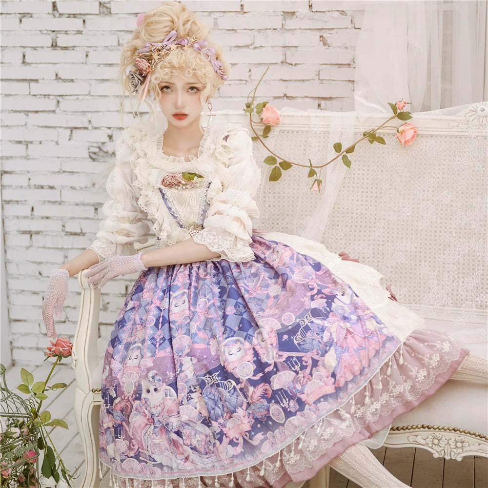 Miss Point - Elizabeth Meow - Classic Lolita Blouse Lotus Root Sleeve Lolita Shirt