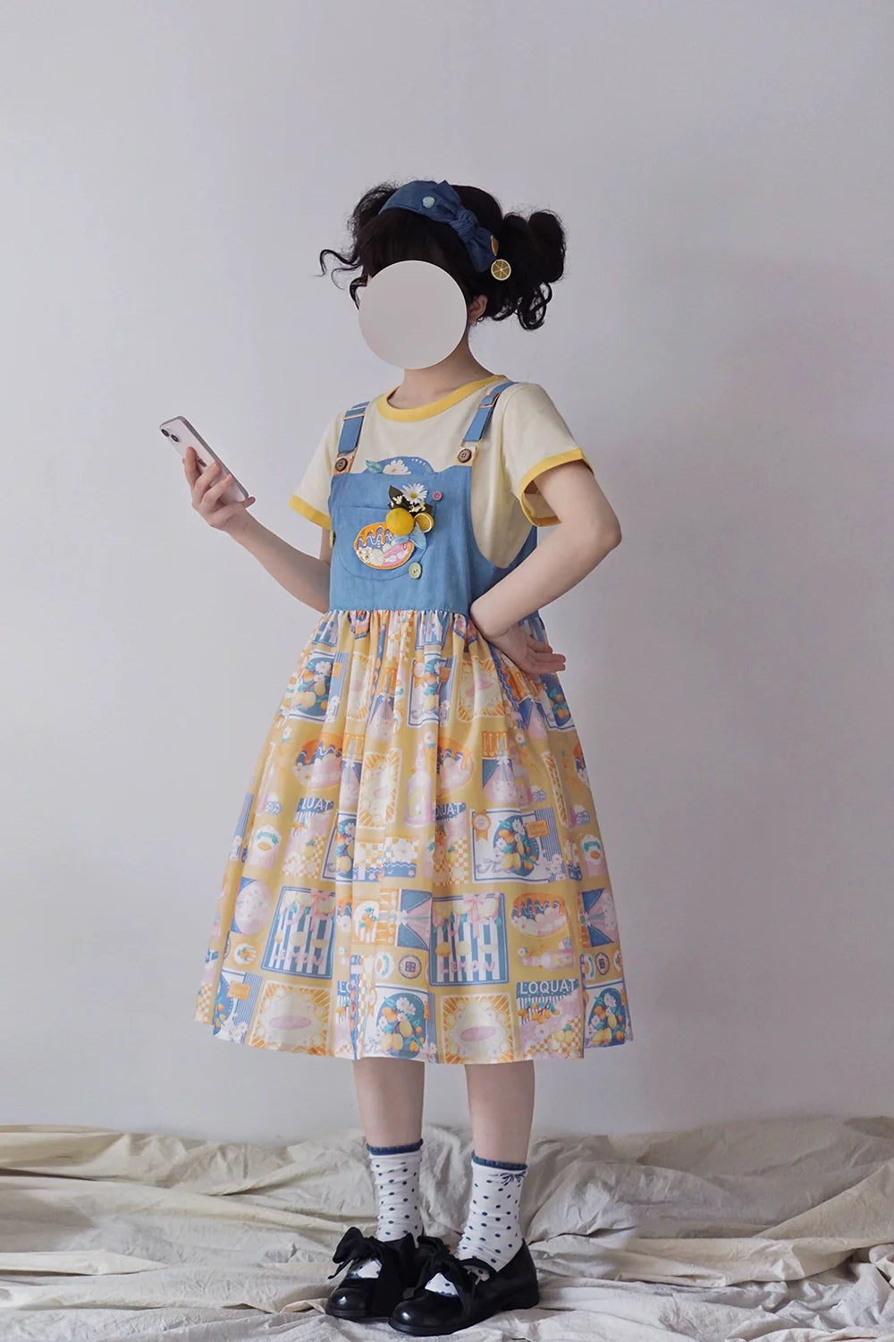 Miss Point - Daisy Lemon - Kawaii Lolita Lemon Print JSK Customized