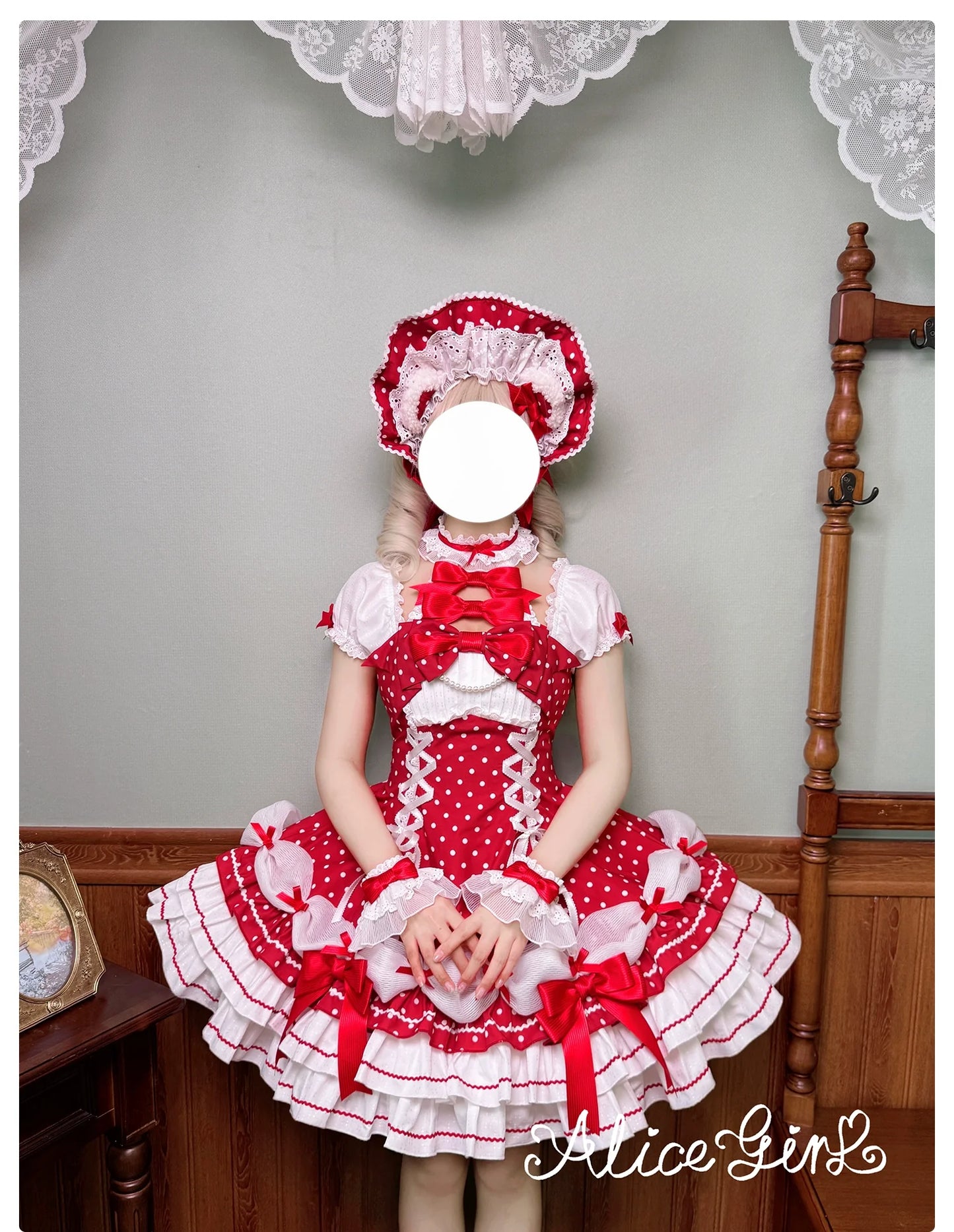 Alice Girl - Old School Polka Dots - Halter Neck Sweet Lolita OP Dress